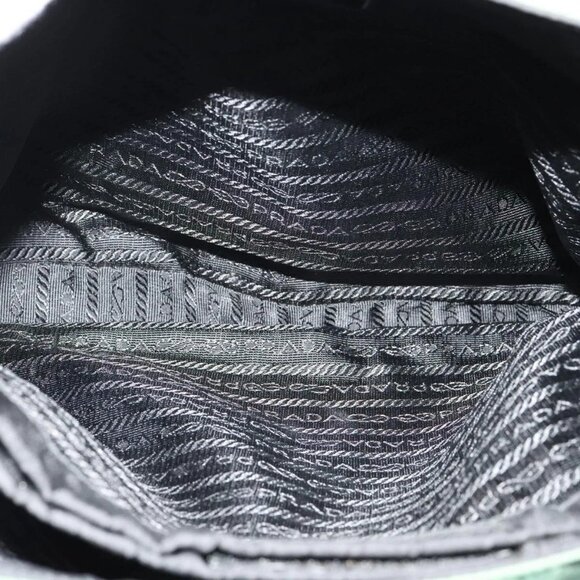 PRADA Shoulder Bag Nylon Plastic Green Silver - Picture 12 of 16